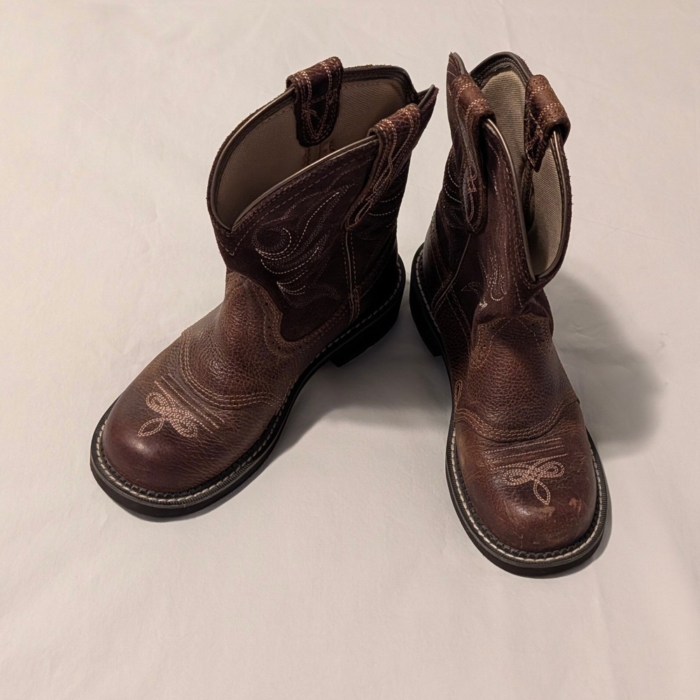 Ariat Fatbaby Heritage Brown Leather Suede Western Cowboy Boots Women's 8B